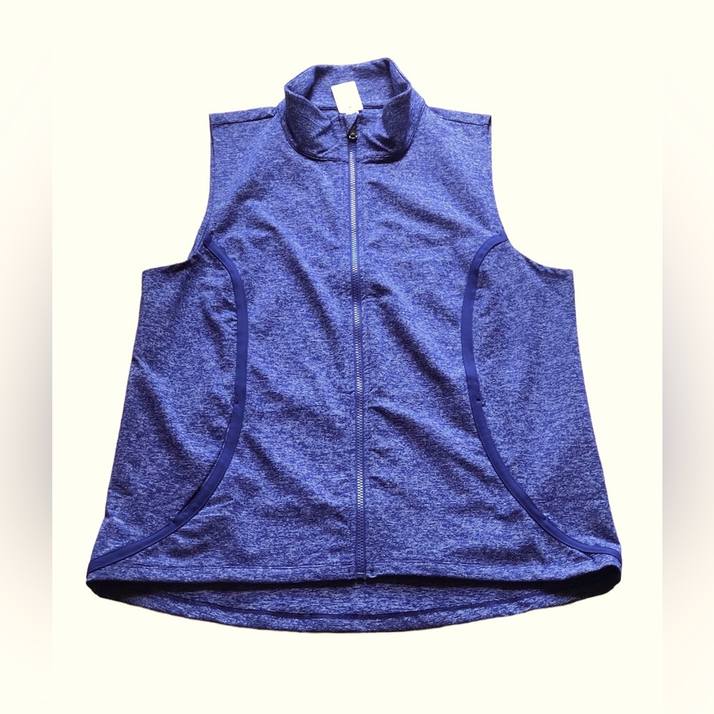 Under Armour Fitted Zip Up Stretch Vest Pocketed Heathered Purple Size XL